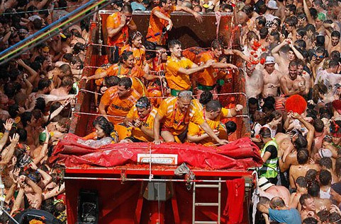 The 66th Tomatina festival in Spain